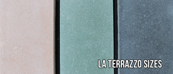 Different coloured terrazzo tiles