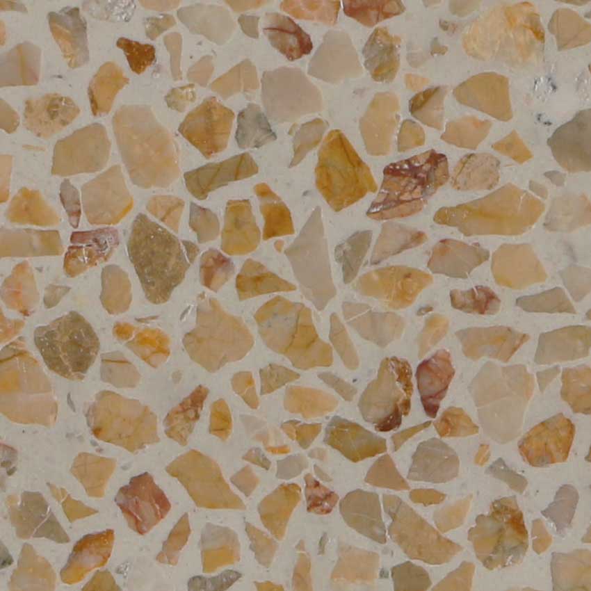 Red Coloured Terrazzo Tiles With Large Aggregate